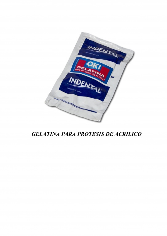 Gelatina para protesis de acrilico