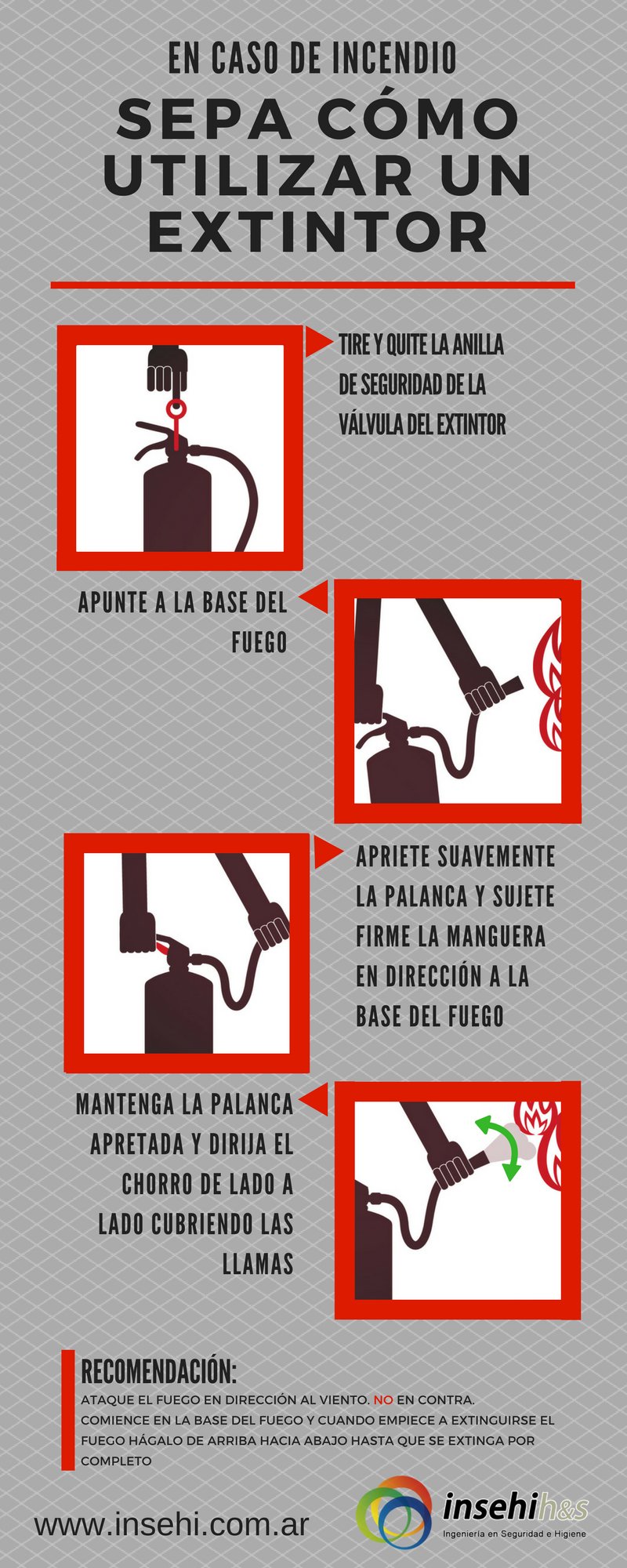 Cómo utilizar un extintor en caso de incendio
