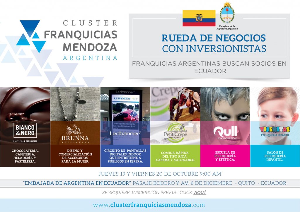 Franquicias Argentinas buscan Socios en Ecuador