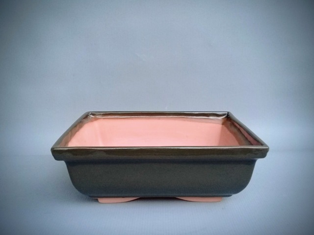 Maceta de Bonsai - rectangular esmaltada